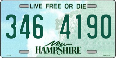 NH license plate 3464190
