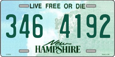 NH license plate 3464192