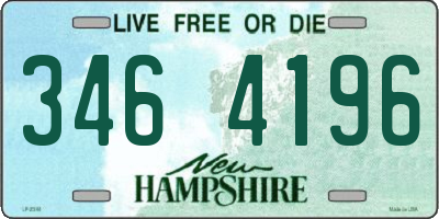 NH license plate 3464196