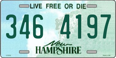 NH license plate 3464197