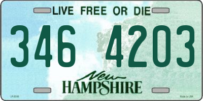 NH license plate 3464203