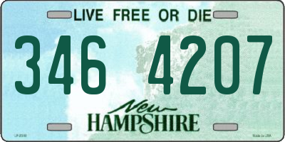 NH license plate 3464207