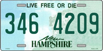 NH license plate 3464209