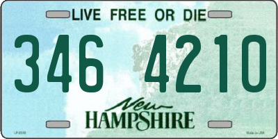 NH license plate 3464210