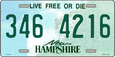 NH license plate 3464216