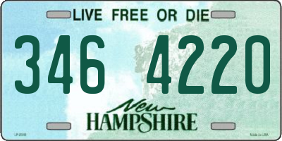 NH license plate 3464220