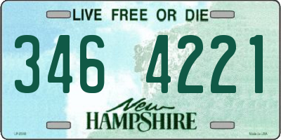 NH license plate 3464221