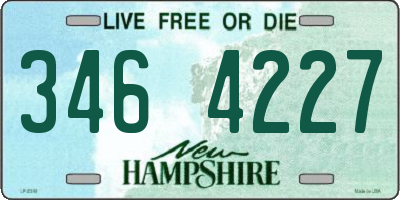 NH license plate 3464227