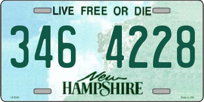 NH license plate 3464228