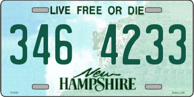 NH license plate 3464233