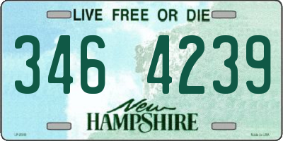 NH license plate 3464239
