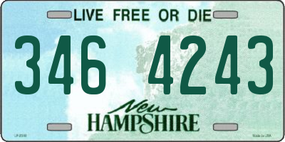 NH license plate 3464243