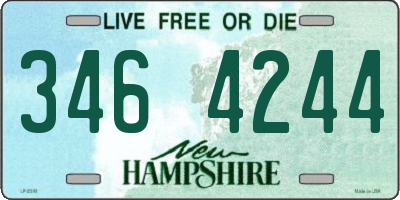 NH license plate 3464244