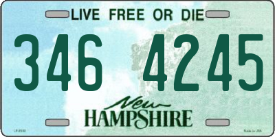 NH license plate 3464245
