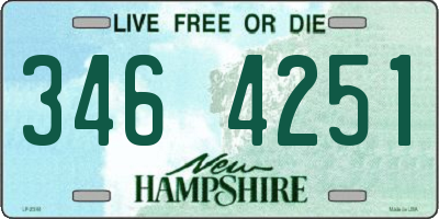 NH license plate 3464251