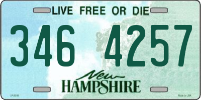 NH license plate 3464257