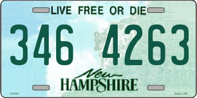 NH license plate 3464263