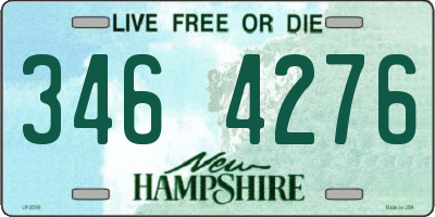 NH license plate 3464276
