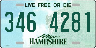 NH license plate 3464281