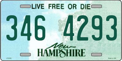 NH license plate 3464293