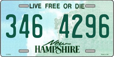 NH license plate 3464296