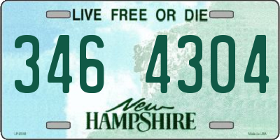 NH license plate 3464304