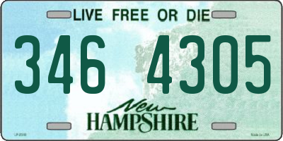 NH license plate 3464305