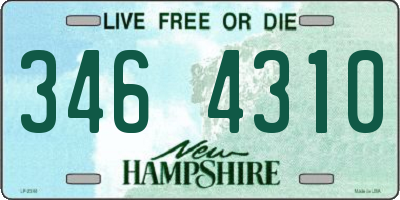 NH license plate 3464310