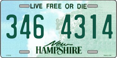 NH license plate 3464314