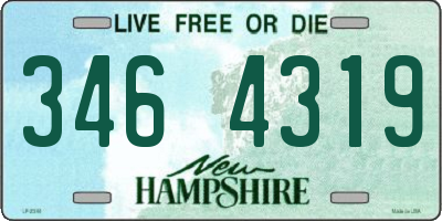 NH license plate 3464319