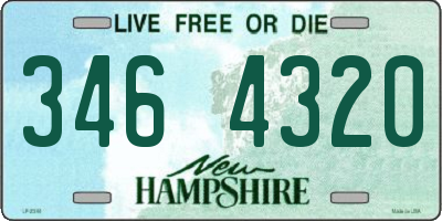 NH license plate 3464320