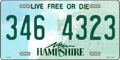NH license plate 3464323