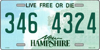 NH license plate 3464324
