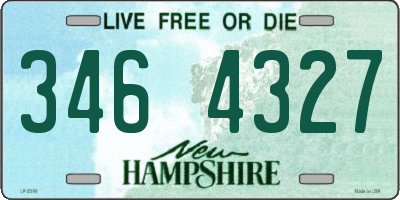 NH license plate 3464327