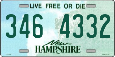 NH license plate 3464332