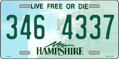 NH license plate 3464337