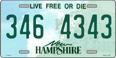 NH license plate 3464343