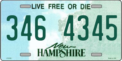 NH license plate 3464345