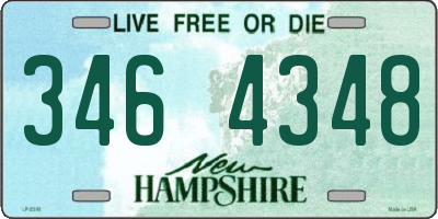 NH license plate 3464348