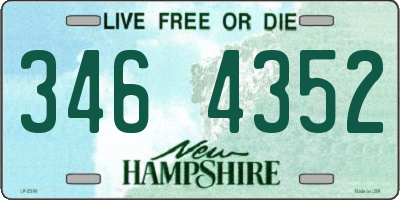 NH license plate 3464352