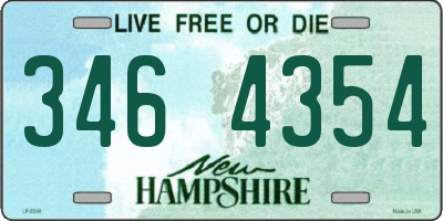 NH license plate 3464354