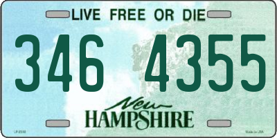 NH license plate 3464355