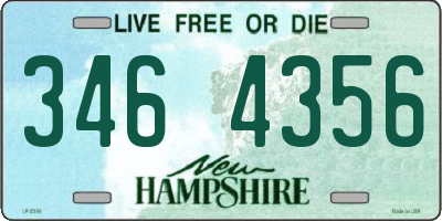 NH license plate 3464356