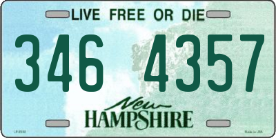 NH license plate 3464357