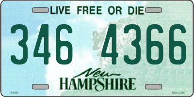 NH license plate 3464366
