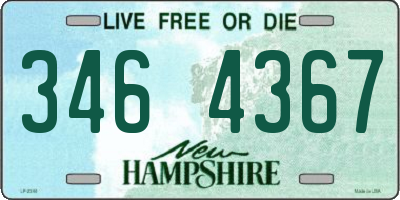 NH license plate 3464367