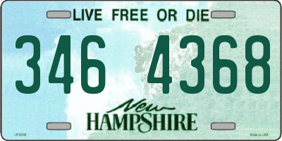 NH license plate 3464368