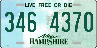 NH license plate 3464370