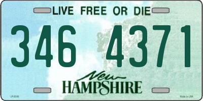 NH license plate 3464371