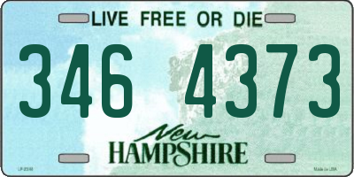 NH license plate 3464373